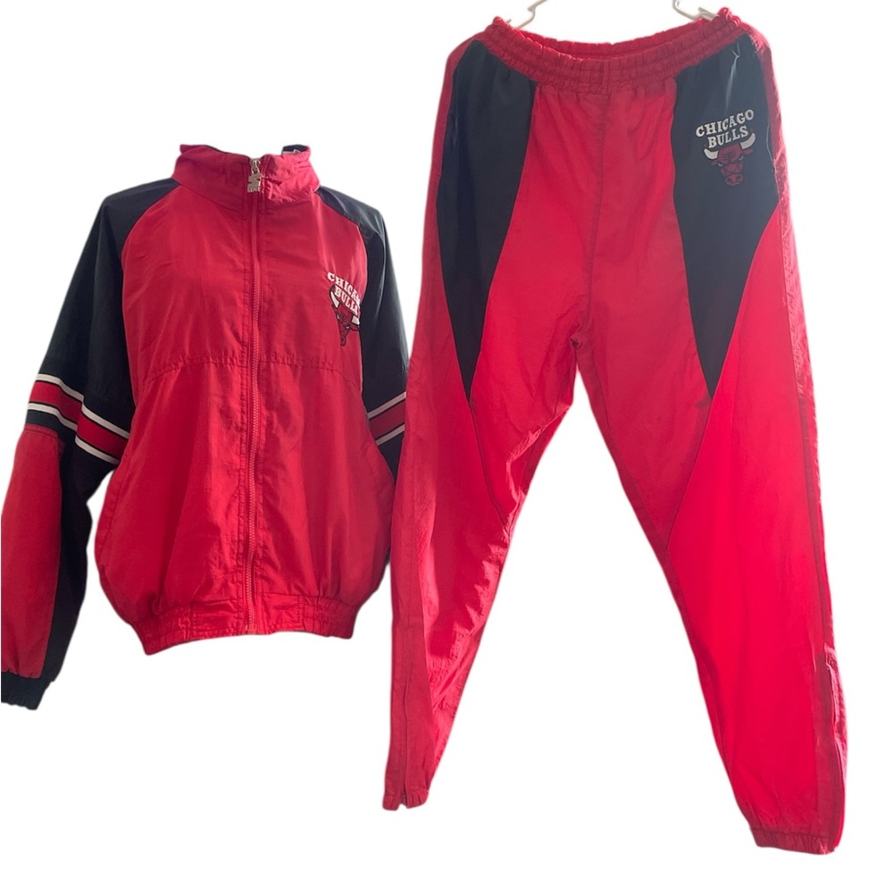 Vintage 90s Starter NBA Chicago Bulls Red Tracksuit